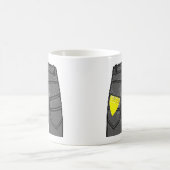 Geel linkerhoogtepunt koffiemok (Center)