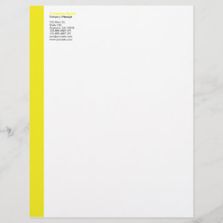 Geel links Sidebar Letterhead Gepersonaliseerd Briefhoofd