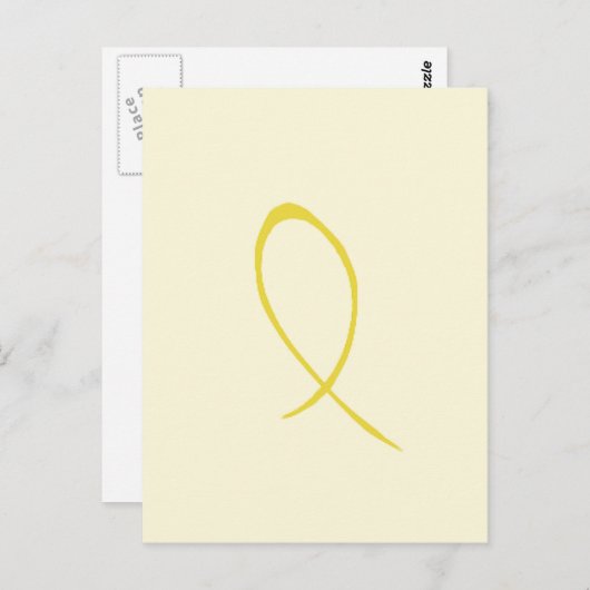 Geel lint Briefkaart (Voorkant / Achterkant)