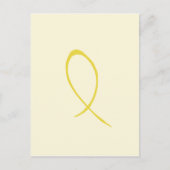 Geel lint Briefkaart (Voorkant)