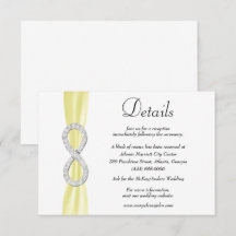 Geel lint diamant oneindigheid trouwdetails