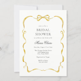 Geel lint en bogen Vrijgezellenfeest Kaart