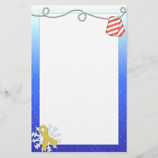 Geel lint en gestreept doosje briefpapier (Voorkant)