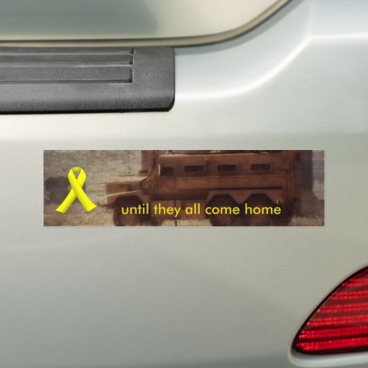 Geel lint en MRAP-Bumpersticker Bumpersticker (Op auto)