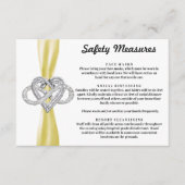 Geel lint Infinity Heart Safety Measures Informatiekaartje (Voorkant)