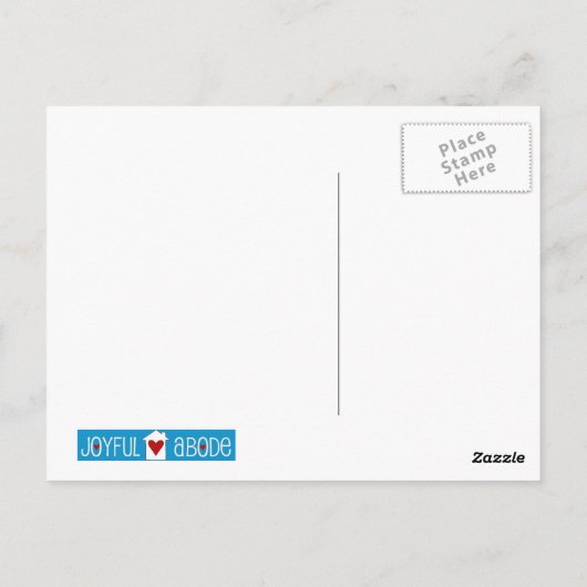 Geel lint met Briefkaart van het Vlaggenhart (Achterkant)