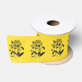 Geel lint met papavers - Kies kleuren
