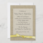 Geel lint repetitie diner kaart (Voorkant)