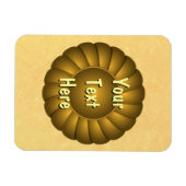 Geel lint Rosette om aan Personaliseren te persona Magneet (Horizontaal)