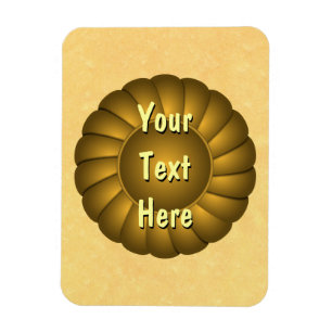 Geel lint Rosette om aan Personaliseren te persona Magneet