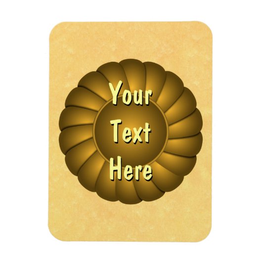 Geel lint Rosette om aan Personaliseren te persona Magneet (Verticaal)