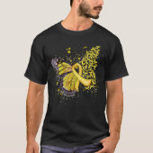 Geel lint Spina Bifida bewustzijn Dripping Butt T-shirt (Voorkant)