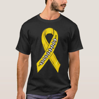 Geel lint Spina Bifida Bewustzijn Maand Voetbal T-shirt