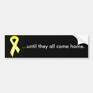 geel lint ...tot ze allemaal thuiskomen. bumpersticker