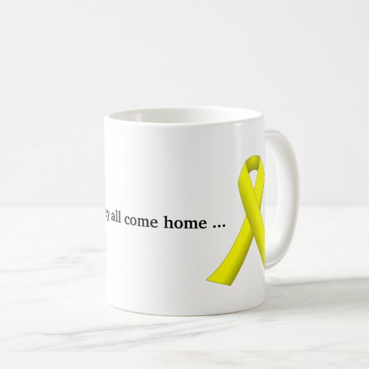 Geel lint (totdat ze allemaal thuiskomen) Mok (Voorkant rechts)