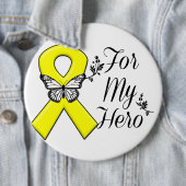 Geel lint voor mijn helm ronde button 6,0 cm (In situ)