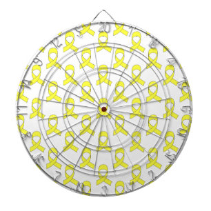 Geel lintpatroon dartbord