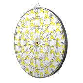 Geel lintpatroon dartbord (Voorkant Rechts)
