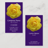 Geel Lisianthus - Deep Paars Visitekaartje (Voorkant / Achterkant)