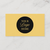 Geel Logo QR Code Minimalistisch Professioneel Visitekaartje (Achterkant)