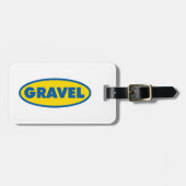 Geel Logo voor grindfietsen Bagagelabel (Voorkant horizontaal)