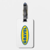 Geel Logo voor grindfietsen Bagagelabel (Achterkant verticaal)