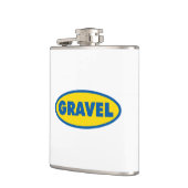 Geel Logo voor grindfietsen Heupfles (Links)