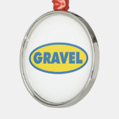 Geel Logo voor grindfietsen Metalen Ornament (Links)