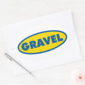 Geel Logo voor grindfietsen Ovale Sticker (Envelop)