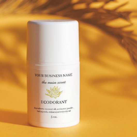Geel lotus deodorant sticker label