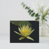 Geel Lotus Waterlily Briefkaart (Staand voorkant)