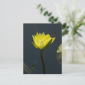 Geel Lotus Waterlily Briefkaart (Staand voorkant)