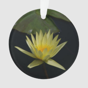 Geel Lotus Waterlily Flower Ceramic Ornament