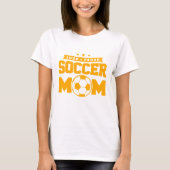Geel Loud Trots Voetbal Moeder Ontwerp T-shirt (Voorkant)