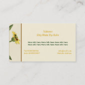  geel madeliefje bloemen op maat bloemig visitekaartje (Achterkant)