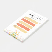 Geel madeliefje sticky note HERINNERINGEN Aankruis (Schuin)