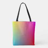 Geel, magenta, blauw en rood verloop tote bag (Achterkant)