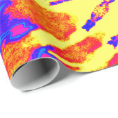 Geel, magenta en Oranje spiraalkleurstof Cadeaupapier (Rol Hoek)