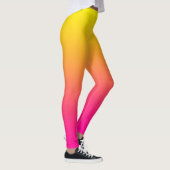 Geel Magenta Roze Gradiënt Leggings (Rechts)