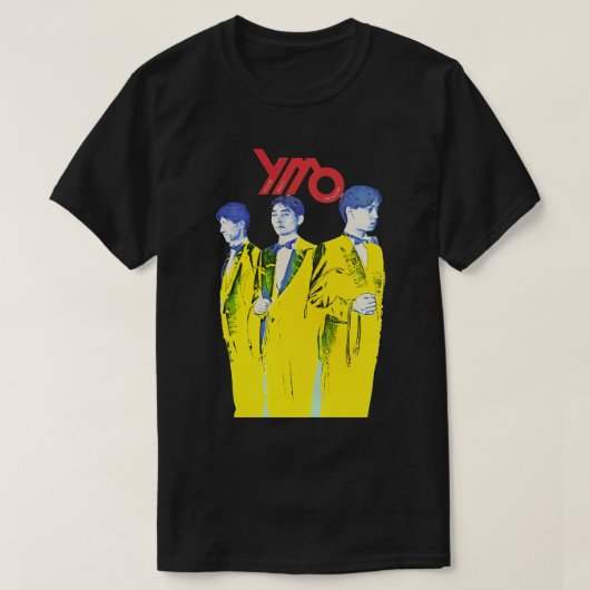 Geel Magisch Orkest YMO Tong Poo 1978 T-shirt (Design voorkant)
