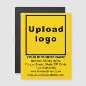 Geel magnetisch Visitekaartje van 4,25 inch x 5,6  (Voorkant / Achterkant)