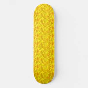 Geel Marigold Bloemen Naadloos Patroon Persoonlijk Skateboard