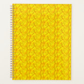 Geel Marigold Bloemen Naadloos Patroon Planner (Voorkant)