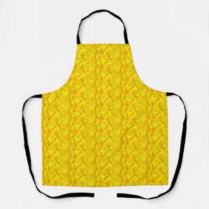 Geel Marigold Bloemen Naadloos Patroon Schort