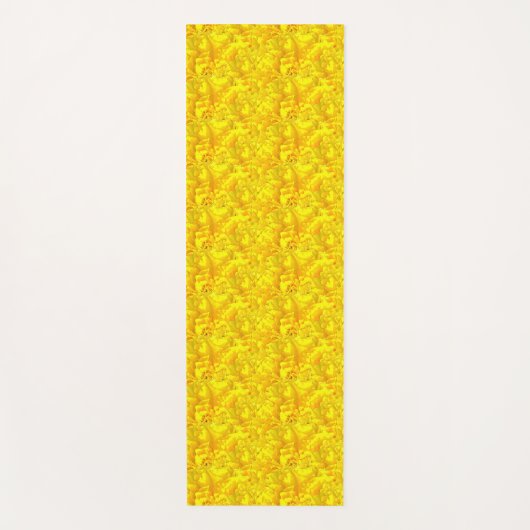 Geel Marigold Bloemen Naadloos Patroon Yogamat (Voorkant)