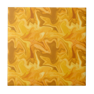 Geel marmer effect voor geologen kunst decor tegeltje