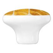 Geel Marmeren Mozaïek Bloem abstracte kunst Keramische Knop (Zijkant)