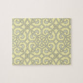 Geel Marokkaans  patroon met  taalpatroon Legpuzzel (Horizontaal)