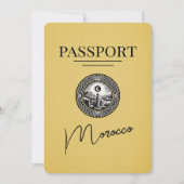 Geel Marokko paspoort Bewaar de datum Save The Date (Voorkant)