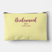 Geel maroon bruidsmeisje naam datum stijlvolle bru etui (Achterkant)
